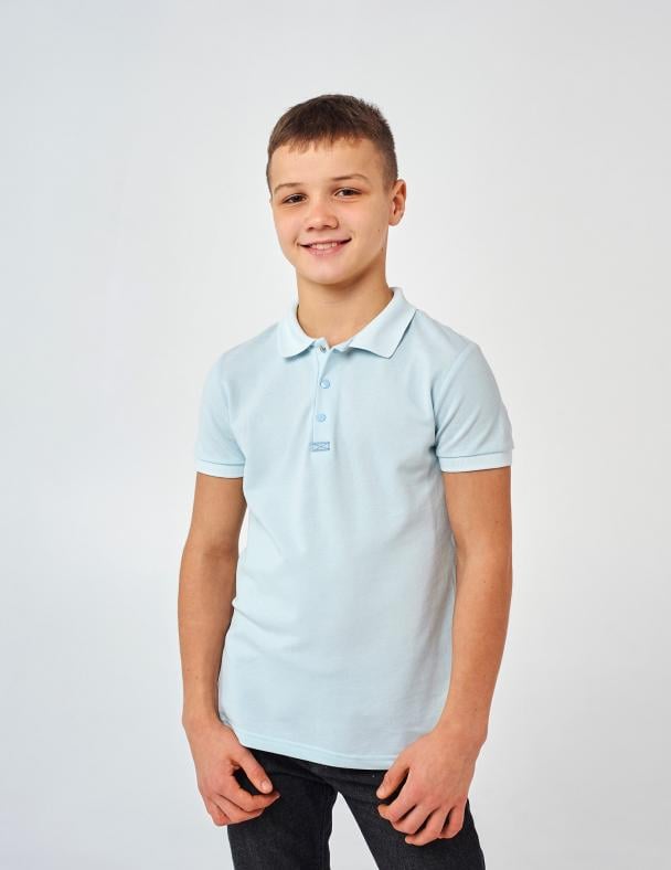 Футболка-поло для мальчика Smil Лакоста 128 см Голубой (114110)