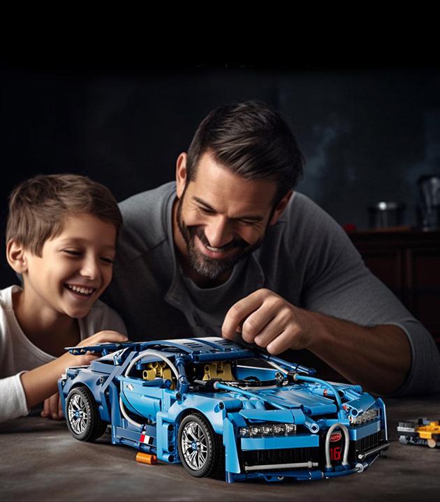 Конструктор Bugatti chiron 1220 деталейi 1:14 Бугатті Синій (29011572) - фото 4 Конструктор Bugatti chiron 1220 деталейi 1:14 Бугатті Синій (29011572) - фото 4