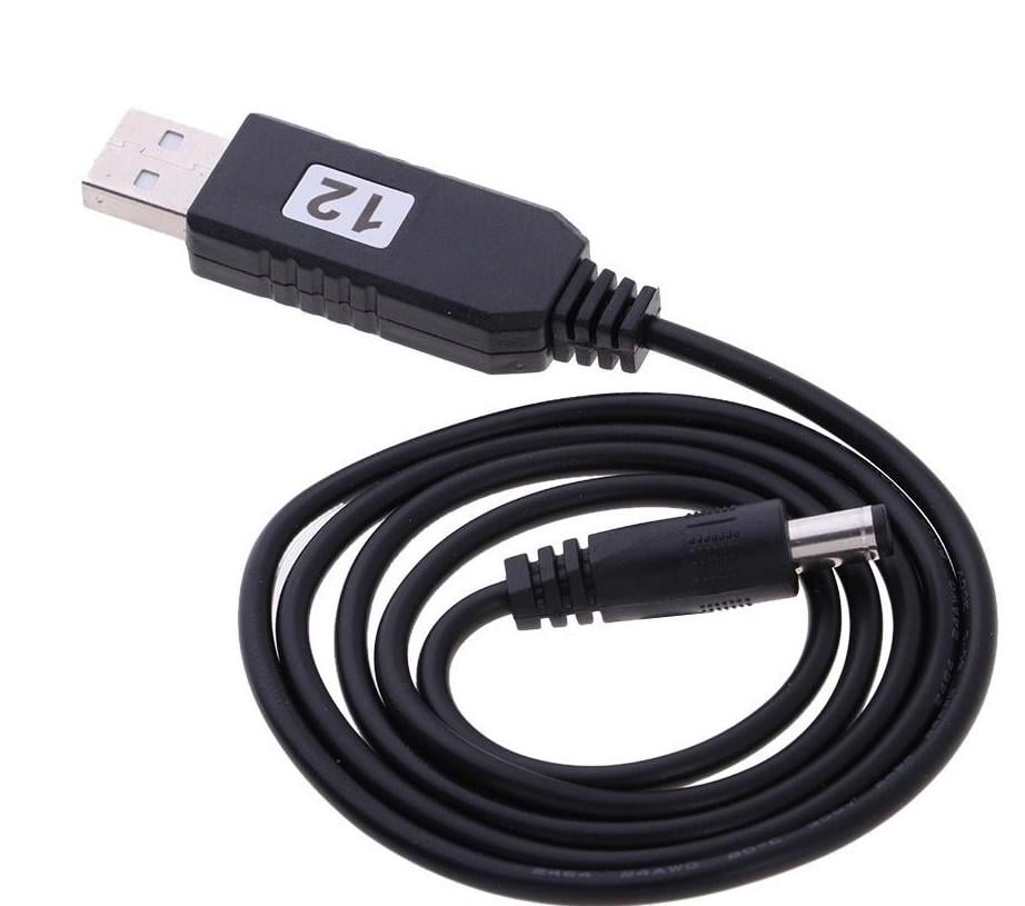 Кабель USB підвищення напруги 5-12 В 5,5х2,1 мм