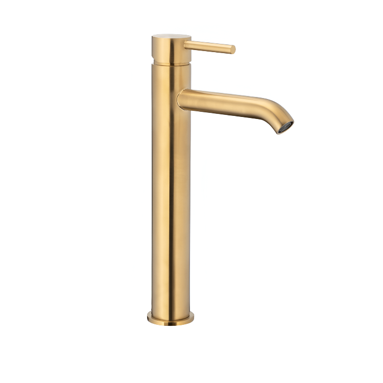 Змішувач для умивальника KFA Armatura Moza одноважільний з донним клапаном Золото матове (5032-612-31)