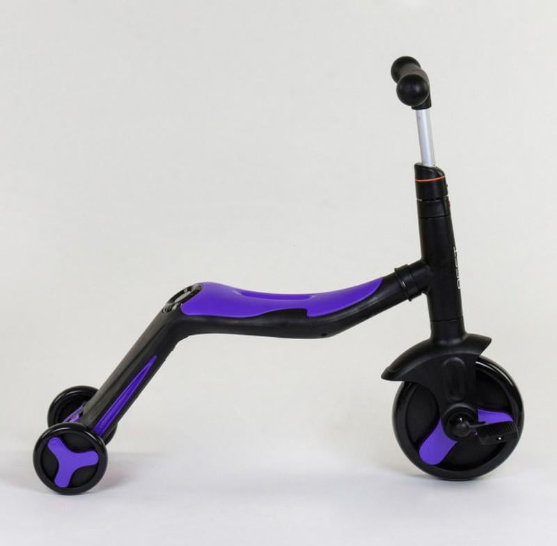 Самокат-трансформер Best Scooter 3в1 з підсвіткою та музикою Чорний з фіолетовим (JT 30304) - фото 4