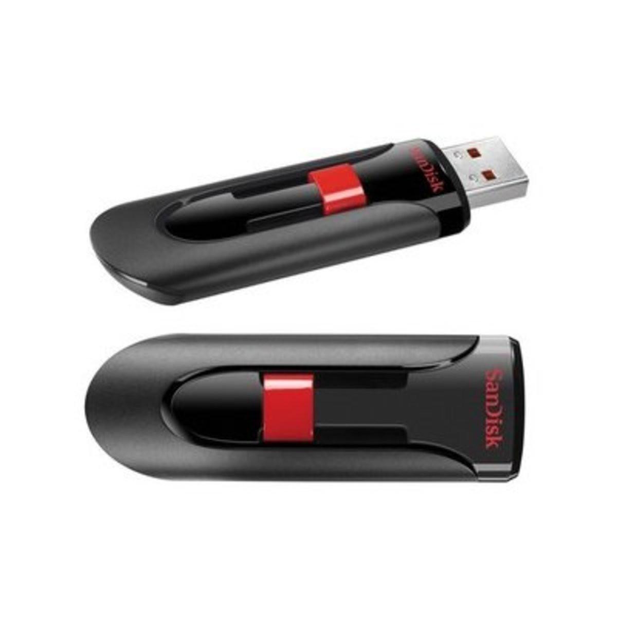 Flash SanDisk USB 2.0 Cruzer Glide 64Gb Black/Red (29caa1-15571)