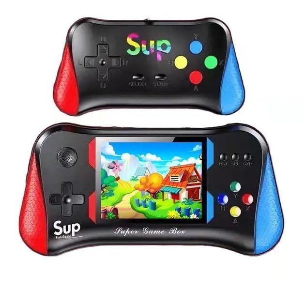 Игровая консоль SUP X7M с дополнительным джойстиком 1200 mah 3,5" 500 игр Dendy SEGA с подключением к телевизору