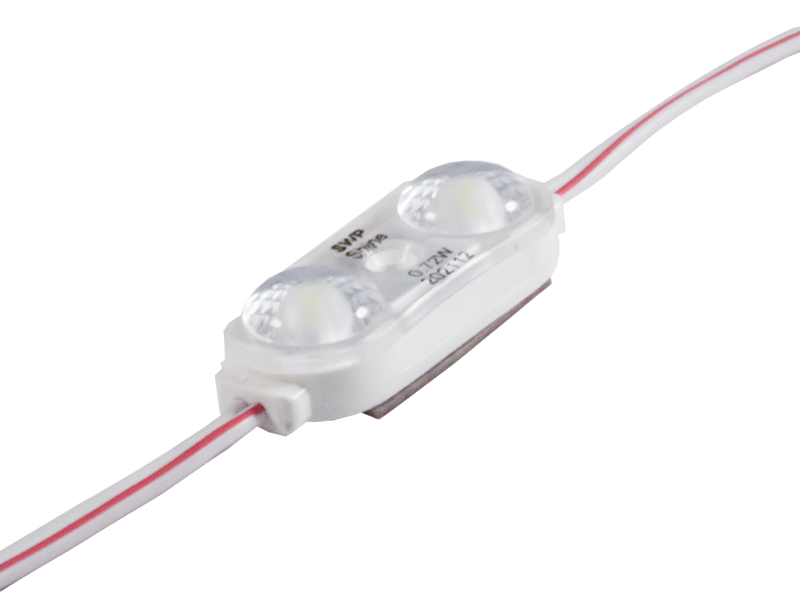 Світлодіодний модуль з лінзою SMD2835 2 LED 12В 0.72Вт IP67 холодний білий (5792) - фото 3