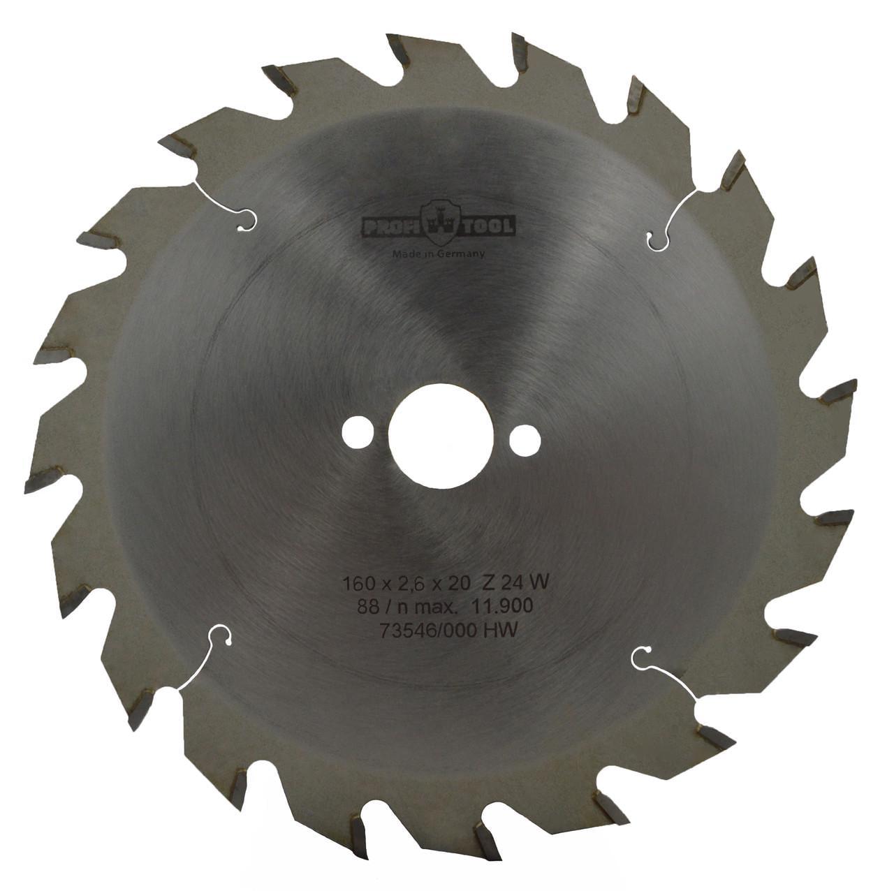 Диск пиляльний PROFITOOL Z 24 W 160х2,6х1,6х20 мм (2116012) Диск пиляльний PROFITOOL Z 24 W 160х2,6х1,6х20 мм (2116012)