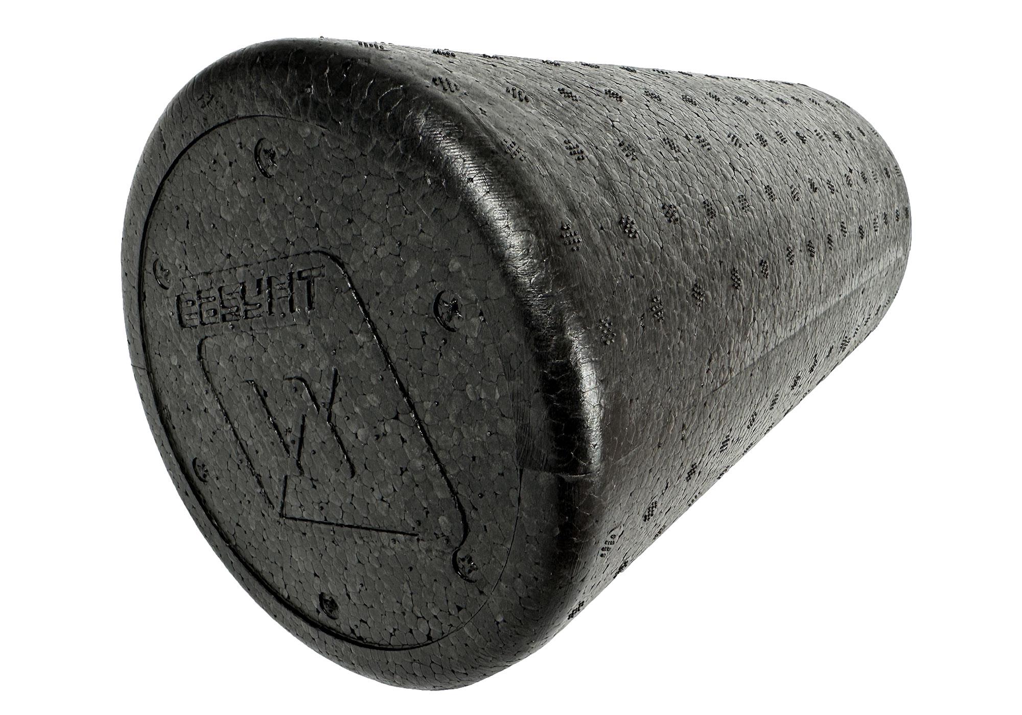 Масажний ролик EasyFit PolyFoam Roller 30 см Чорний/Білий (EFFM30-BW) - фото 3