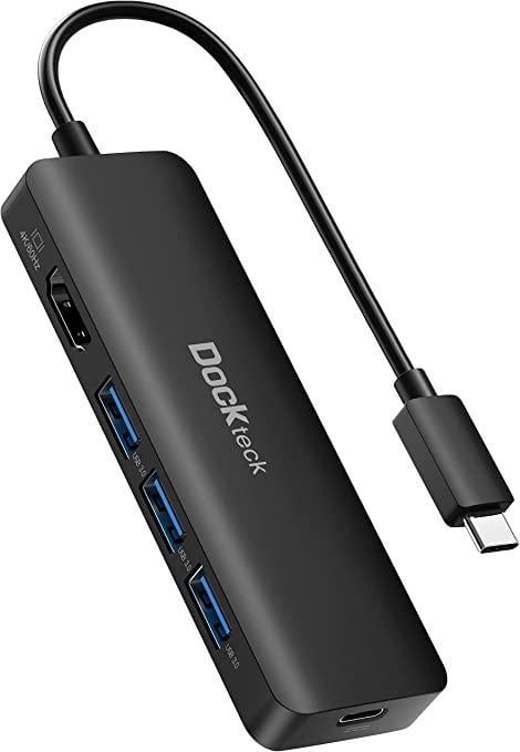 Кабель Dockteck 5в1 USB-C с 4K HDMI 100 Вт Type C (000858)