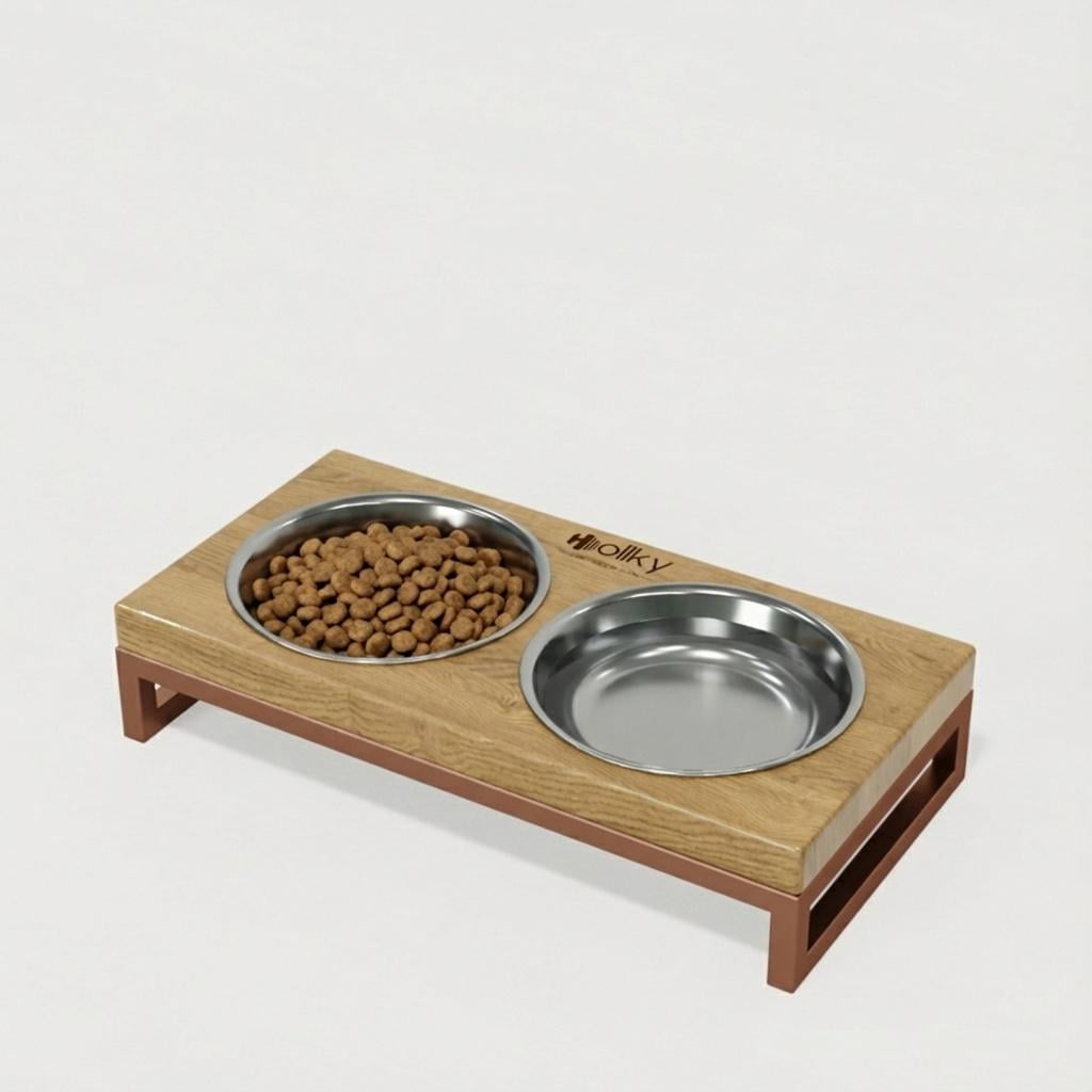 Миски на подставке для маленьких собак и котов Hollky Base XS 2х0,25 л (BXS-28145-GLNT)