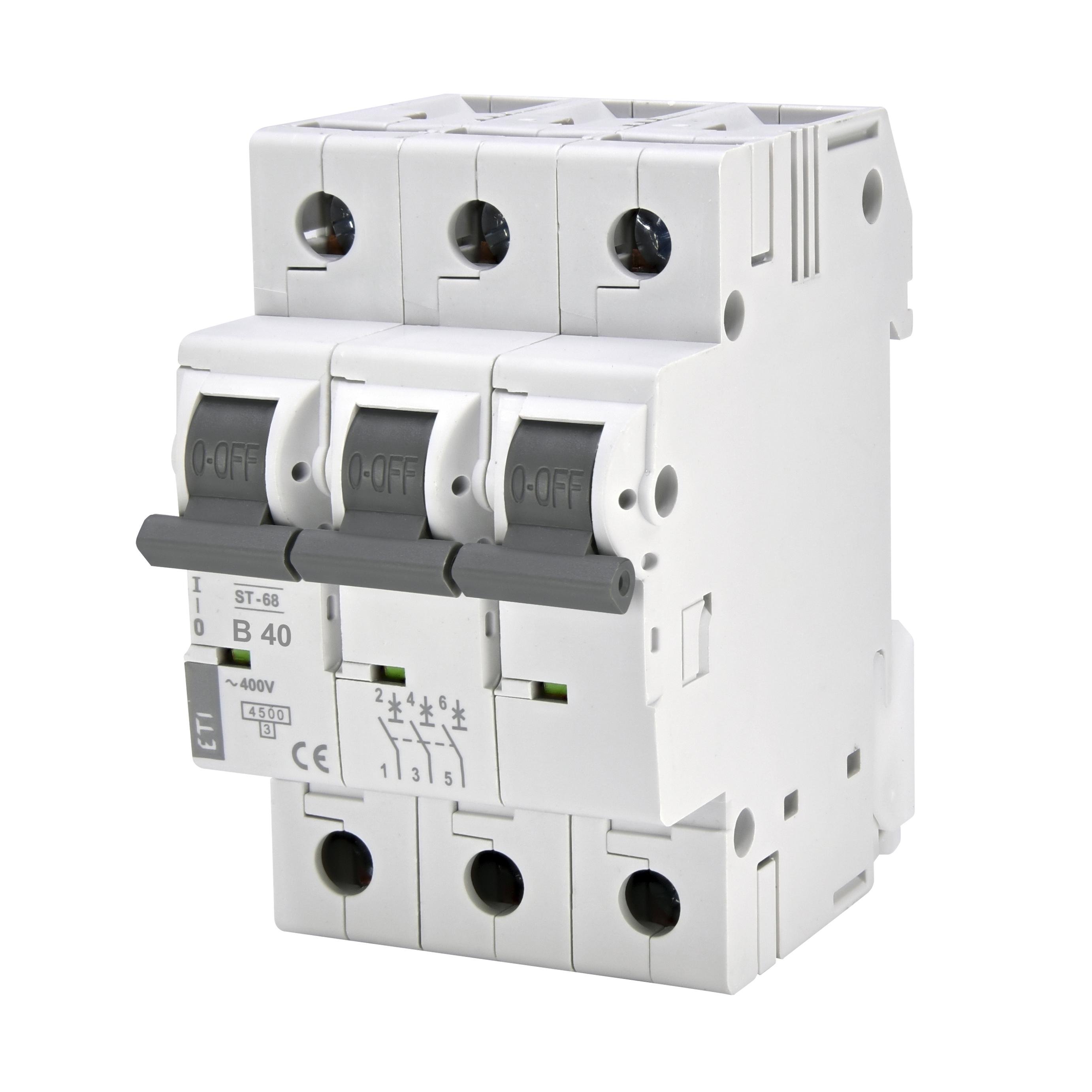 Автоматичний вимикач ETI ST-68 3P 40A B 4,5 kA 2175320