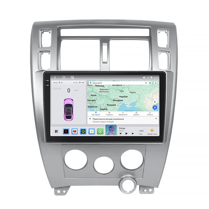 Автомагнітола штатна Lesko QLED CarPlay/4G/Wi-Fi/GPS/360° для Hyundai Tucson I 2004-2010 4/64Gb 10" (2313803670)