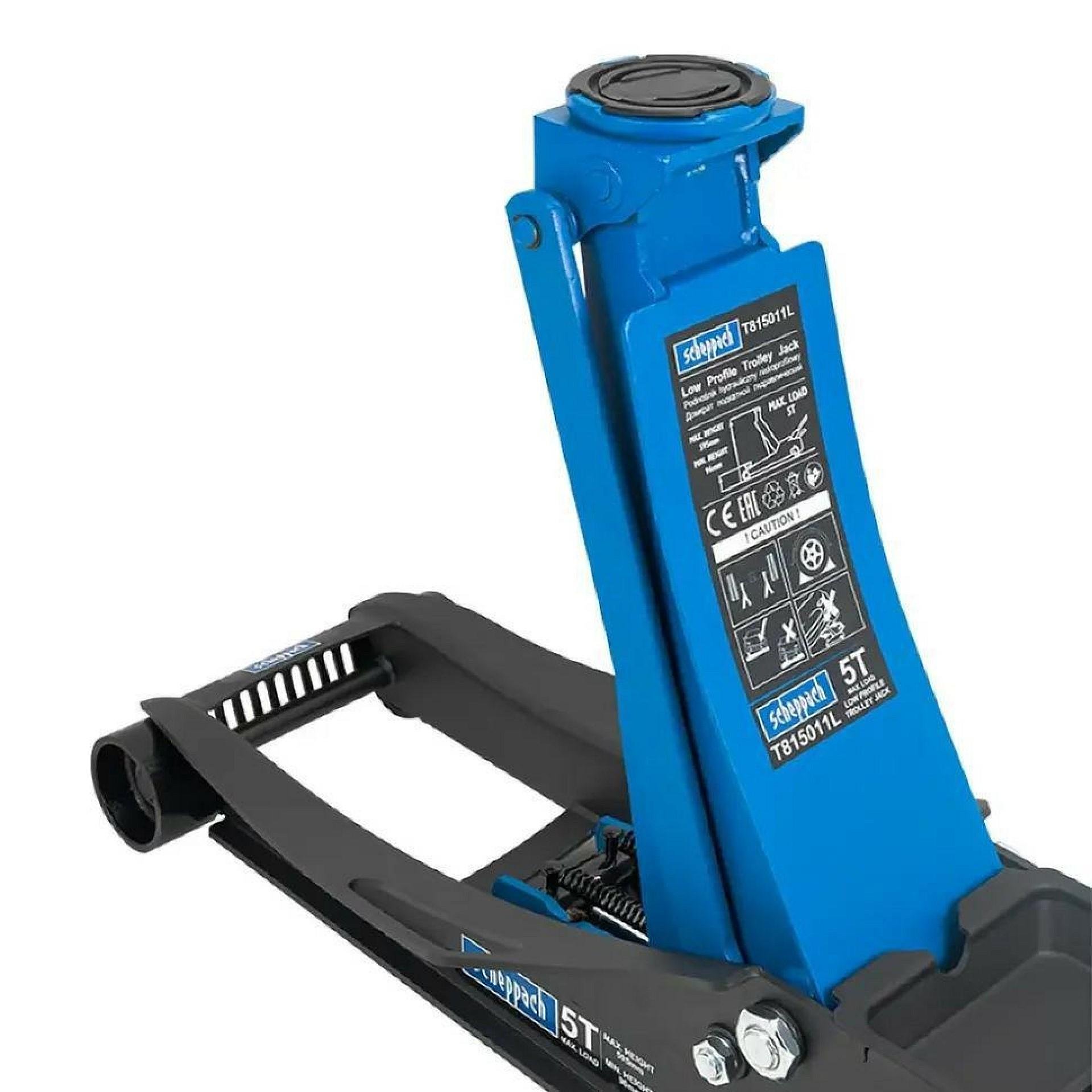 Домкрат низькопрофільний Scheppach SCH-T815011L підкатний з педаллю 5 т 96-595 мм (SCH-T815011L) - фото 3 Домкрат низькопрофільний Scheppach SCH-T815011L підкатний з педаллю 5 т 96-595 мм (SCH-T815011L) - фото 3