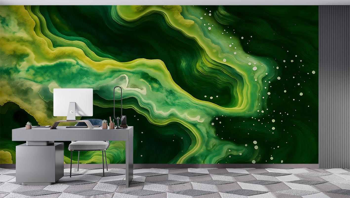 Фотообои флизелиновые Upstream Яркий зеленый цвет 120х180 см (S5WTR-036/2) - фото 3