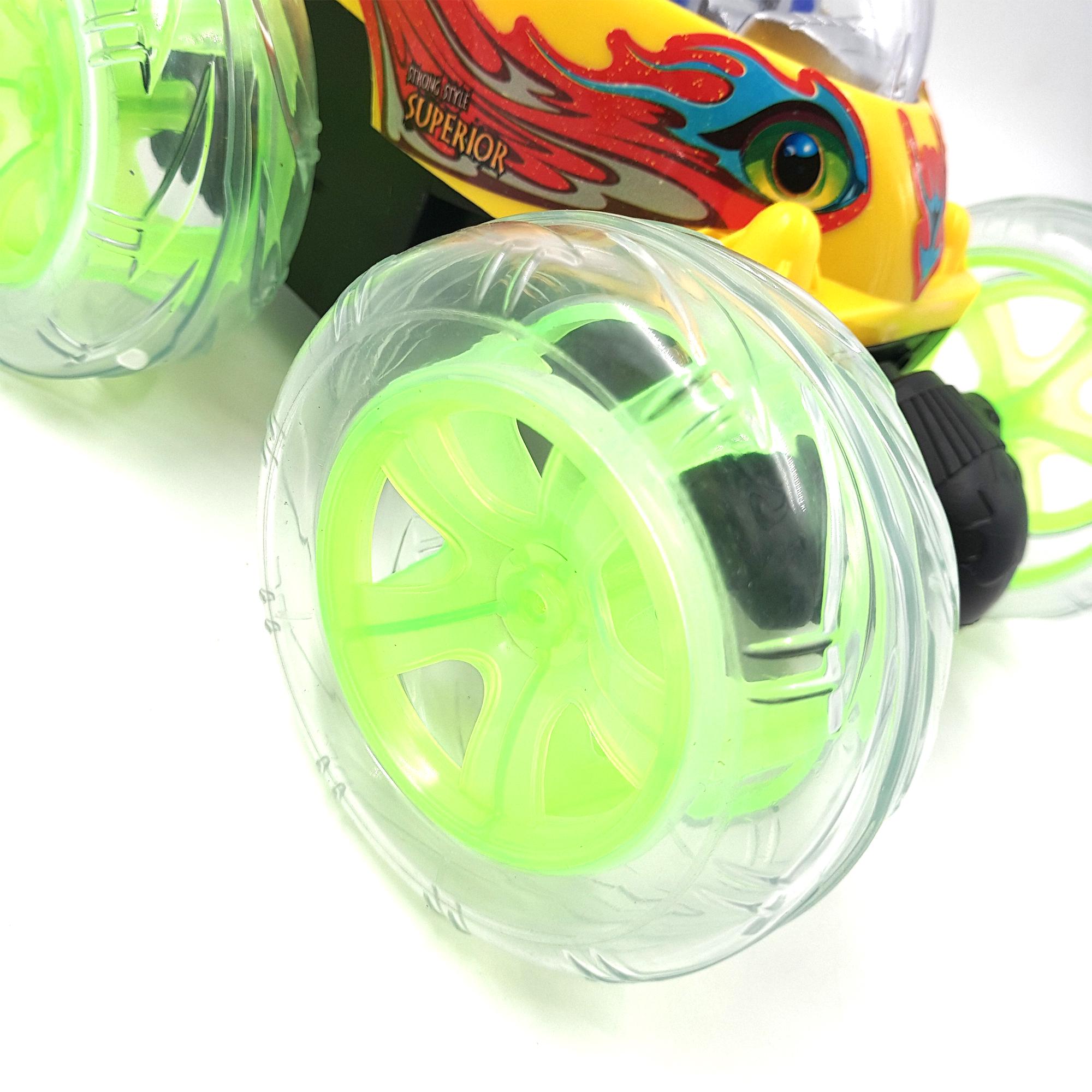 Машинка перевёртыш Jia Yue Toys на радиоуправлении с подсветкой 4,8 В 16 см Желтый (77463j) - фото 6 Машинка перевёртыш Jia Yue Toys на радиоуправлении с подсветкой 4,8 В 16 см Желтый (77463j) - фото 6