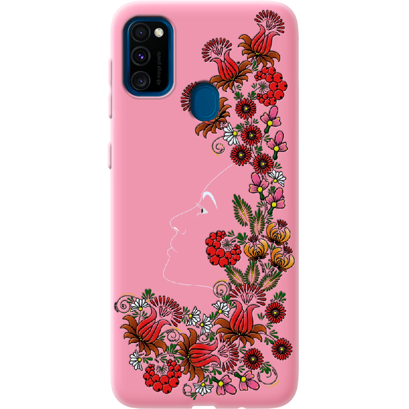 Чехол с рисунком Boxface Samsung M307 Galaxy M30s 3D Ukrainian Muse Розовый силикон (38209-bk64-41819)