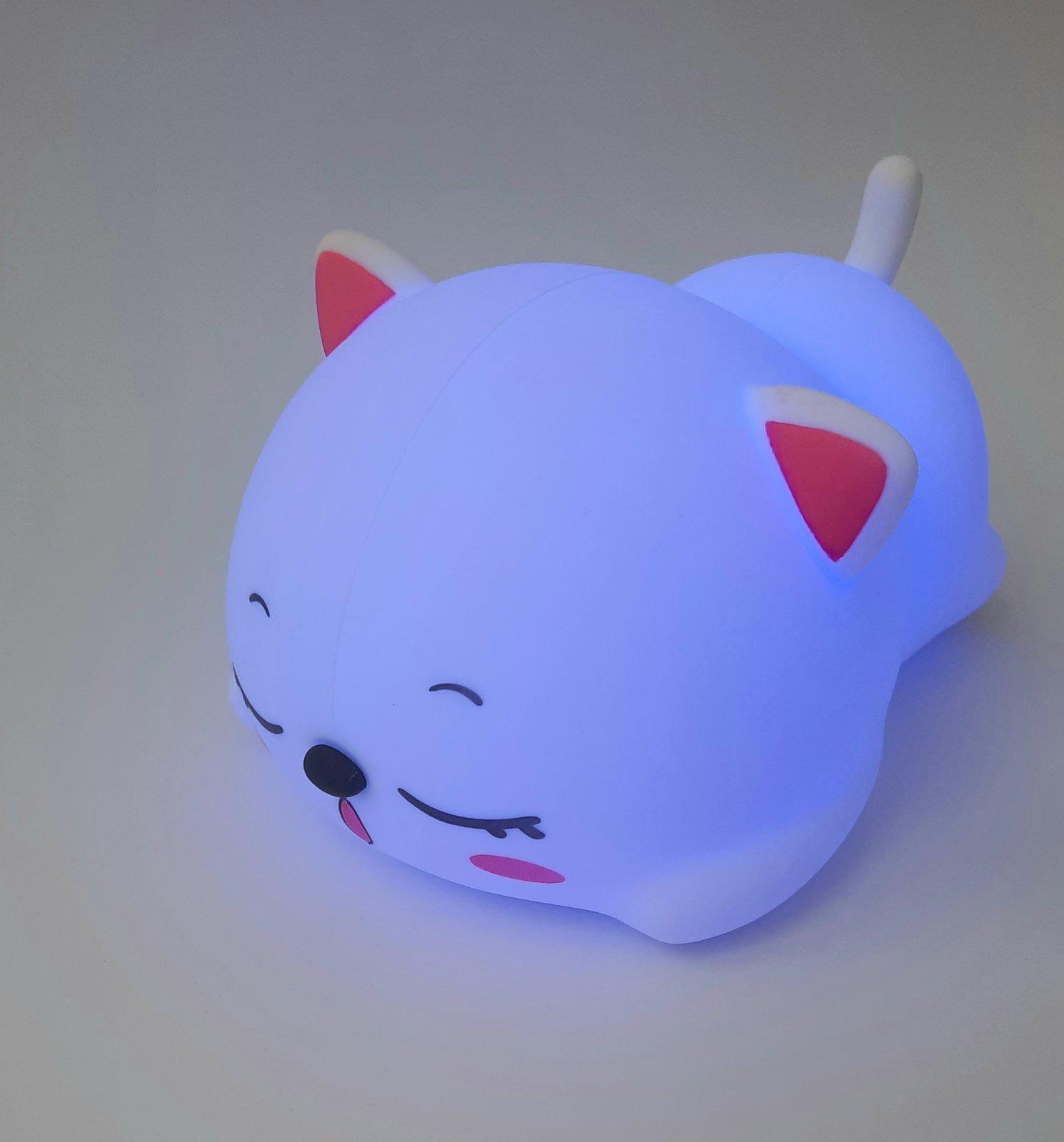 Нічник силіконовий на батарейках ААА кошеня що спить (XR-2221) - фото 2 Нічник силіконовий на батарейках ААА кошеня що спить (XR-2221) - фото 2