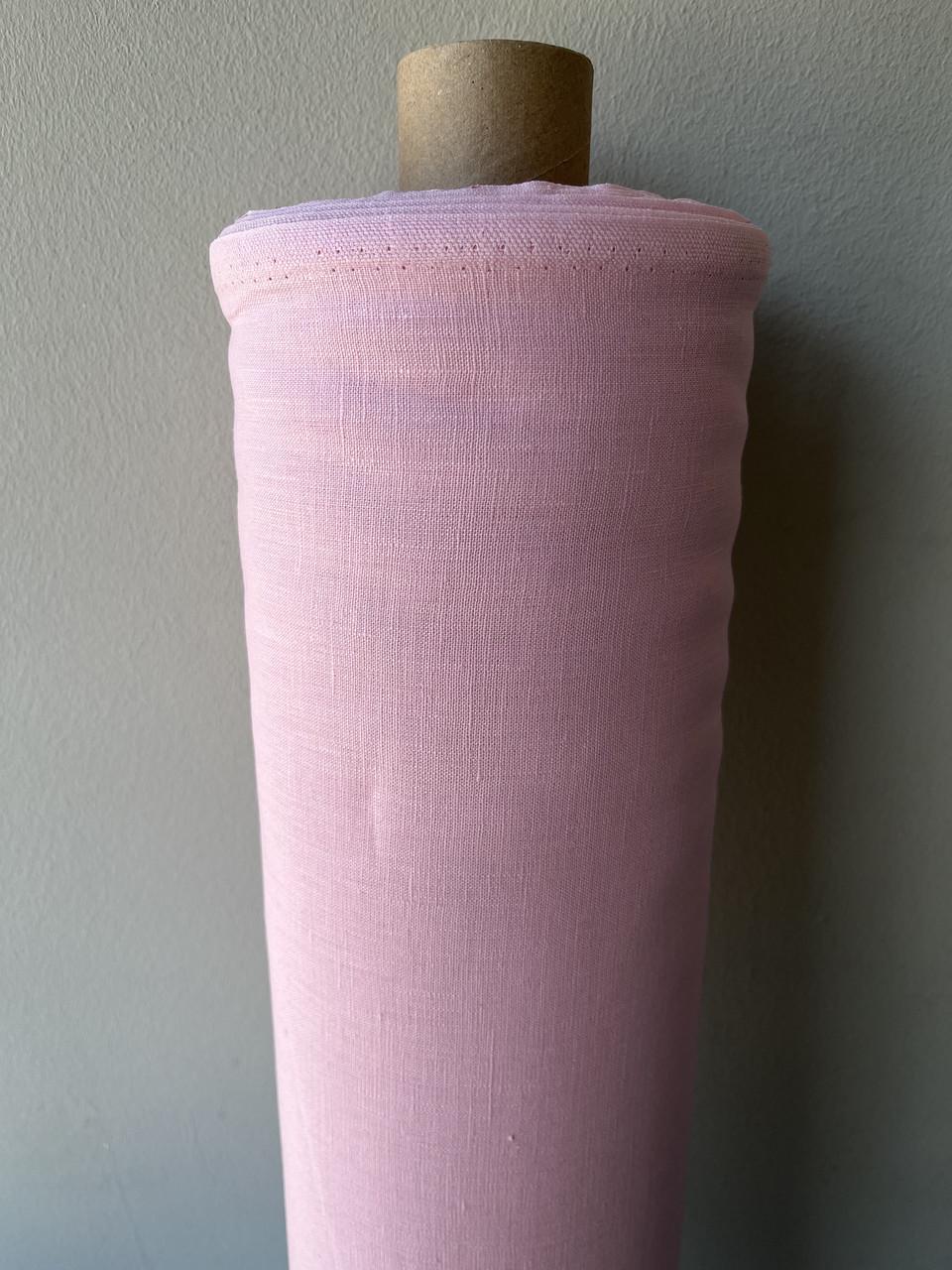 Ткань LINEN PLUS 100% лен 143 см 1402 PINK Нежно-розовый - фото 5 Ткань LINEN PLUS 100% лен 143 см 1402 PINK Нежно-розовый - фото 5