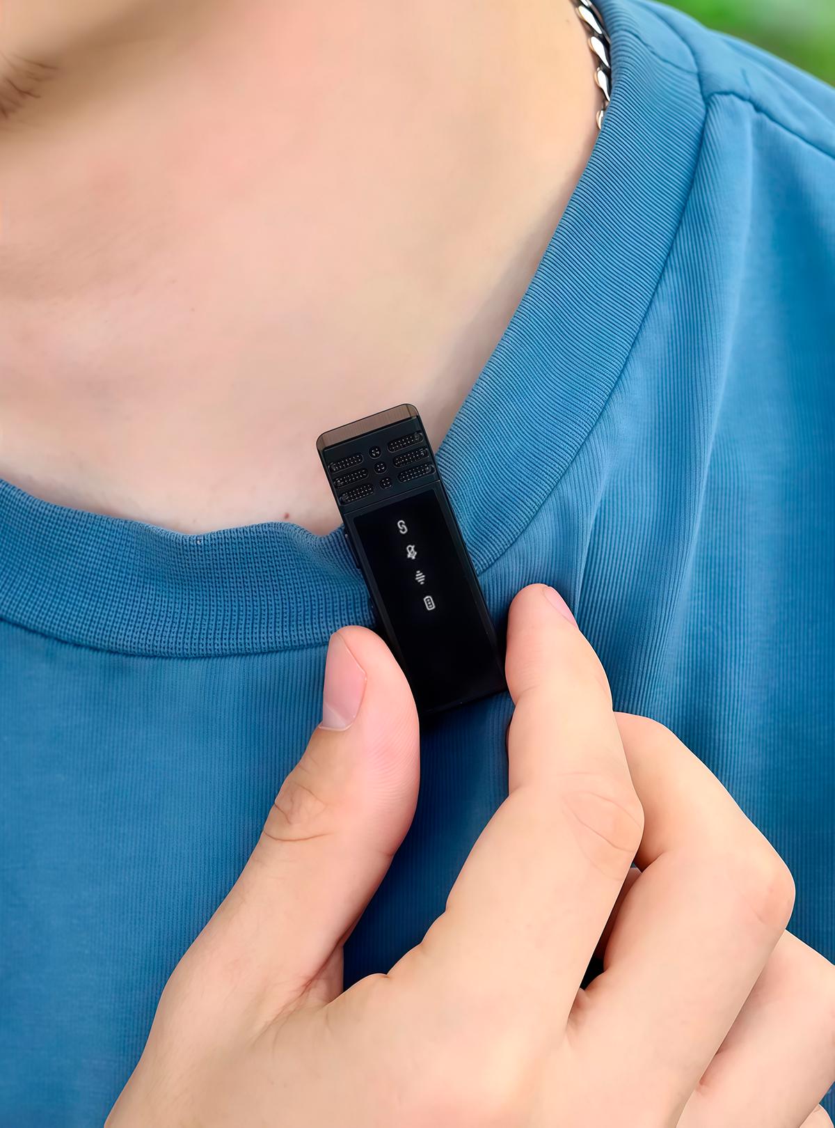 Микрофон беспроводной петличный OnePro с ветрозащитной насадкой Черный (73716) - фото 12 Микрофон беспроводной петличный OnePro с ветрозащитной насадкой Черный (73716) - фото 12