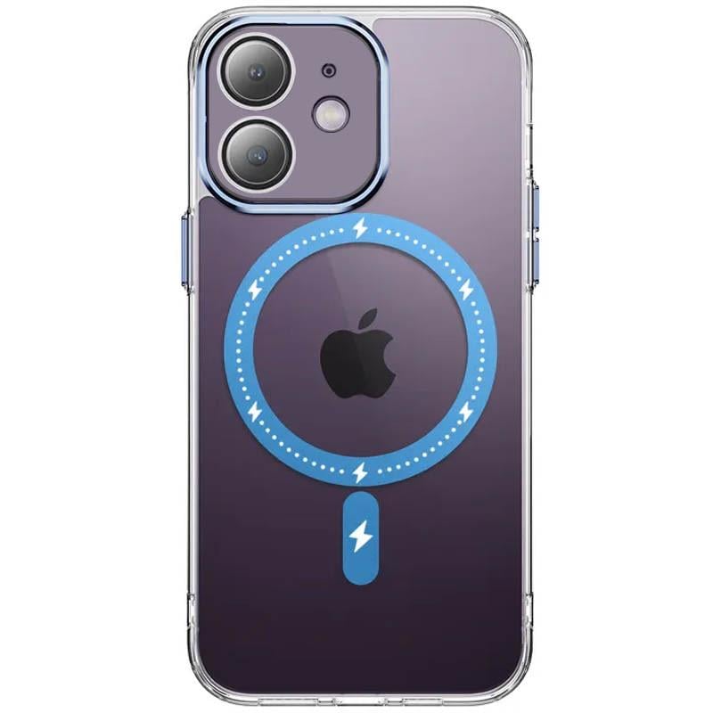 Противоударный Чехол Epik для Apple iPhone 12 (6.1") TPU+PC Colorful with MagSafe Blue