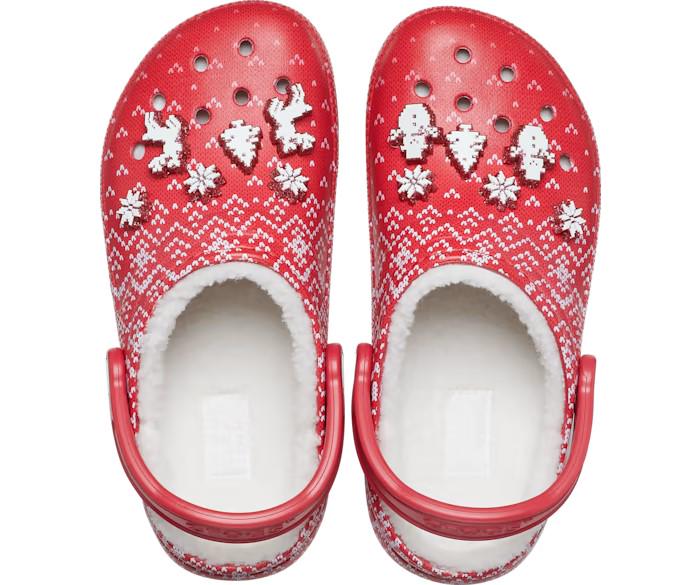 Сабо Crocs Classic Lined Holiday Charm р. W7/EUR 37-38 Red/White (10856453) - фото 4