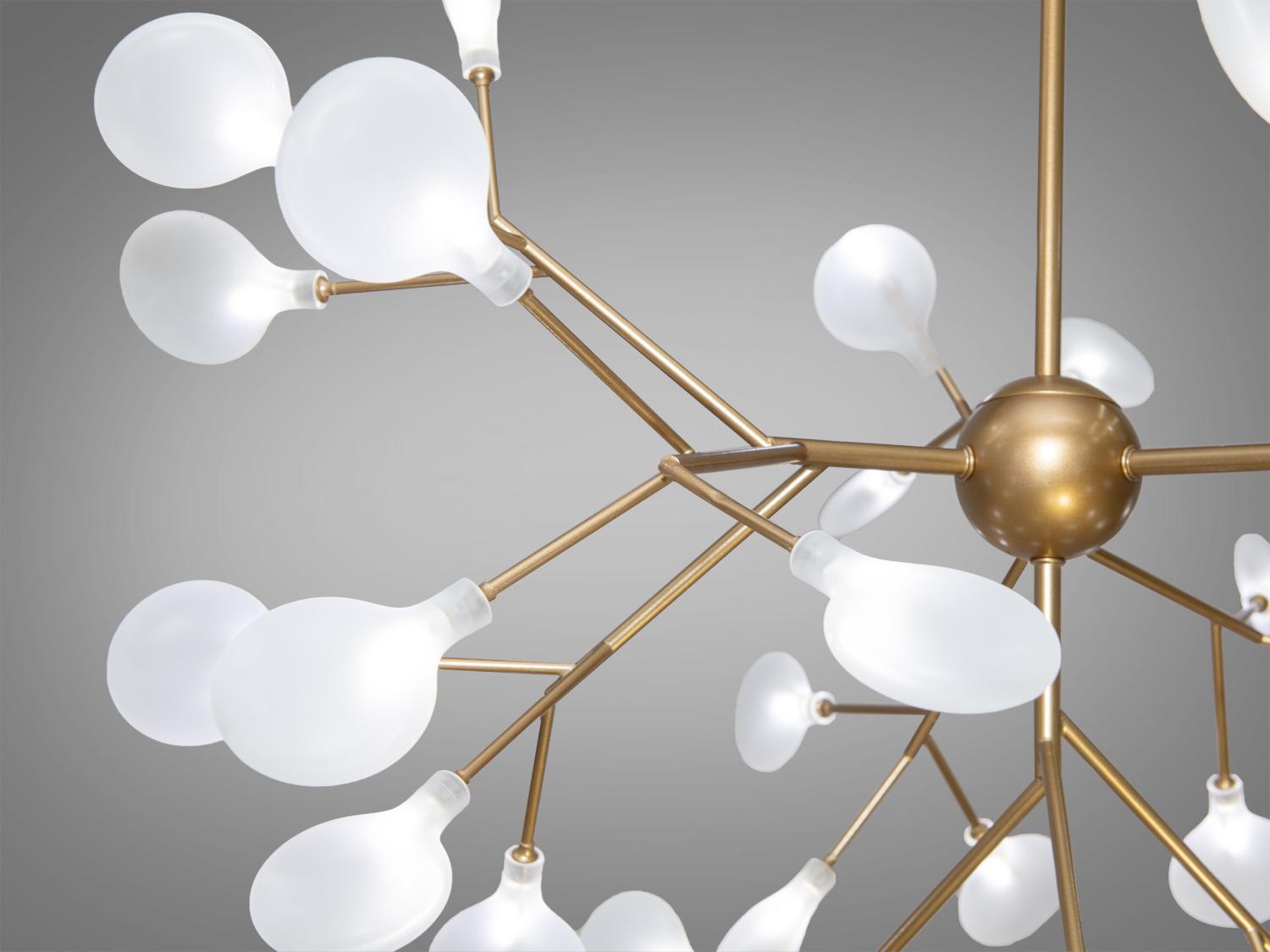 Люстра футуристическая Светлячок 36 ламп Золотой (HXD8048/36GD) - фото 3 Люстра футуристическая Светлячок 36 ламп Золотой (HXD8048/36GD) - фото 3