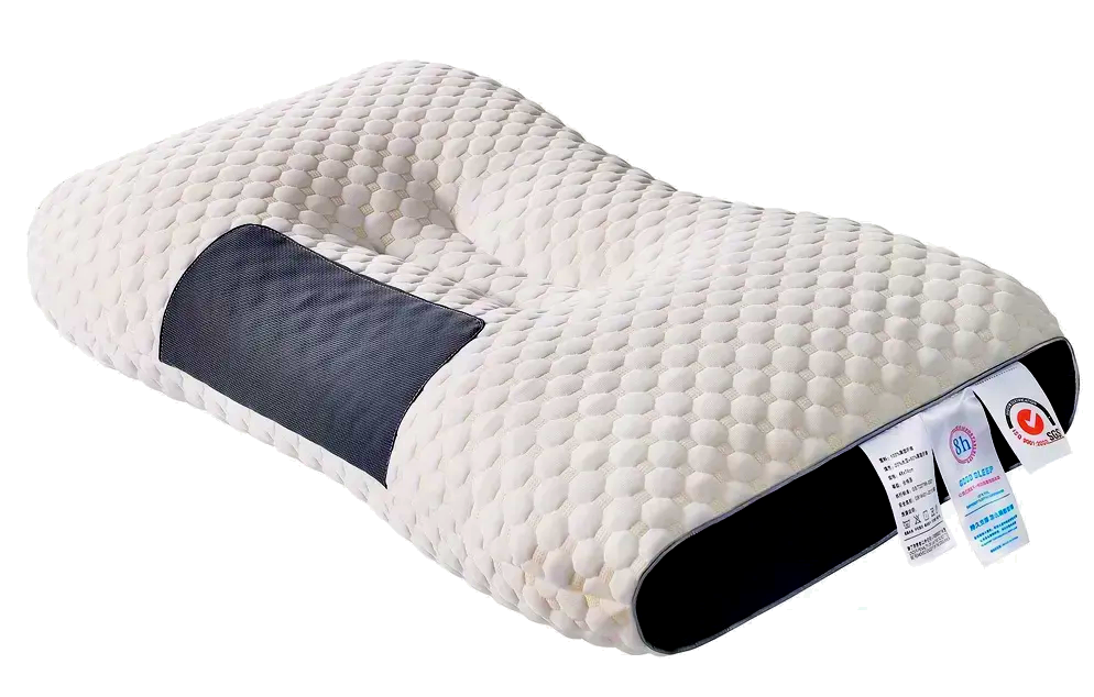 Подушка для сну ортопедична з ефектом пам'яті 74х48 см Бірюзовий (29013434)