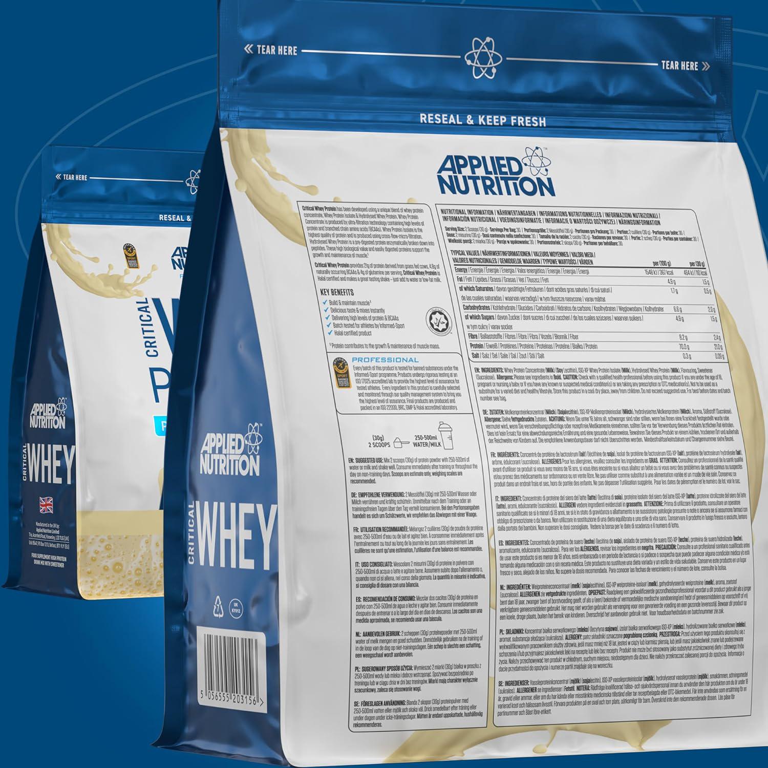 Протеїн Applied Nutrition Critical Whey Vanilla Ice Cream 900 г - фото 2