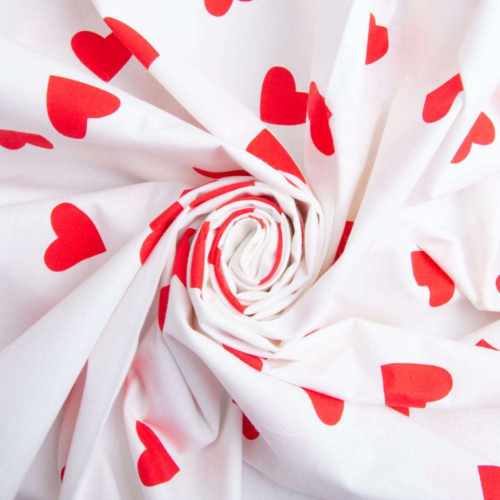 Ткань бязь ранфорс для постельного белья Серденько 130 гр/м2 240 см (27144)