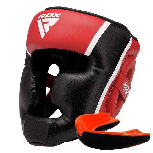 Боксерский шлем с капой RDX AURA PLUS T-17 XL Red/Black (24993792)