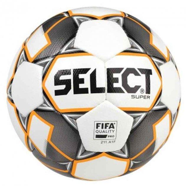 Мяч футбольный Select SUPER FIFA NEW Уни р. 5 Бело-серый (362552-011 5)