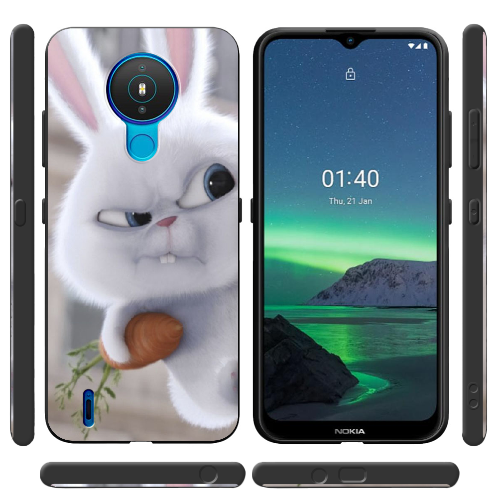 Чехол Boxface Nokia 1.4 Rabbit Snowball Черный силикон (42377-up1116-43221) - фото 2