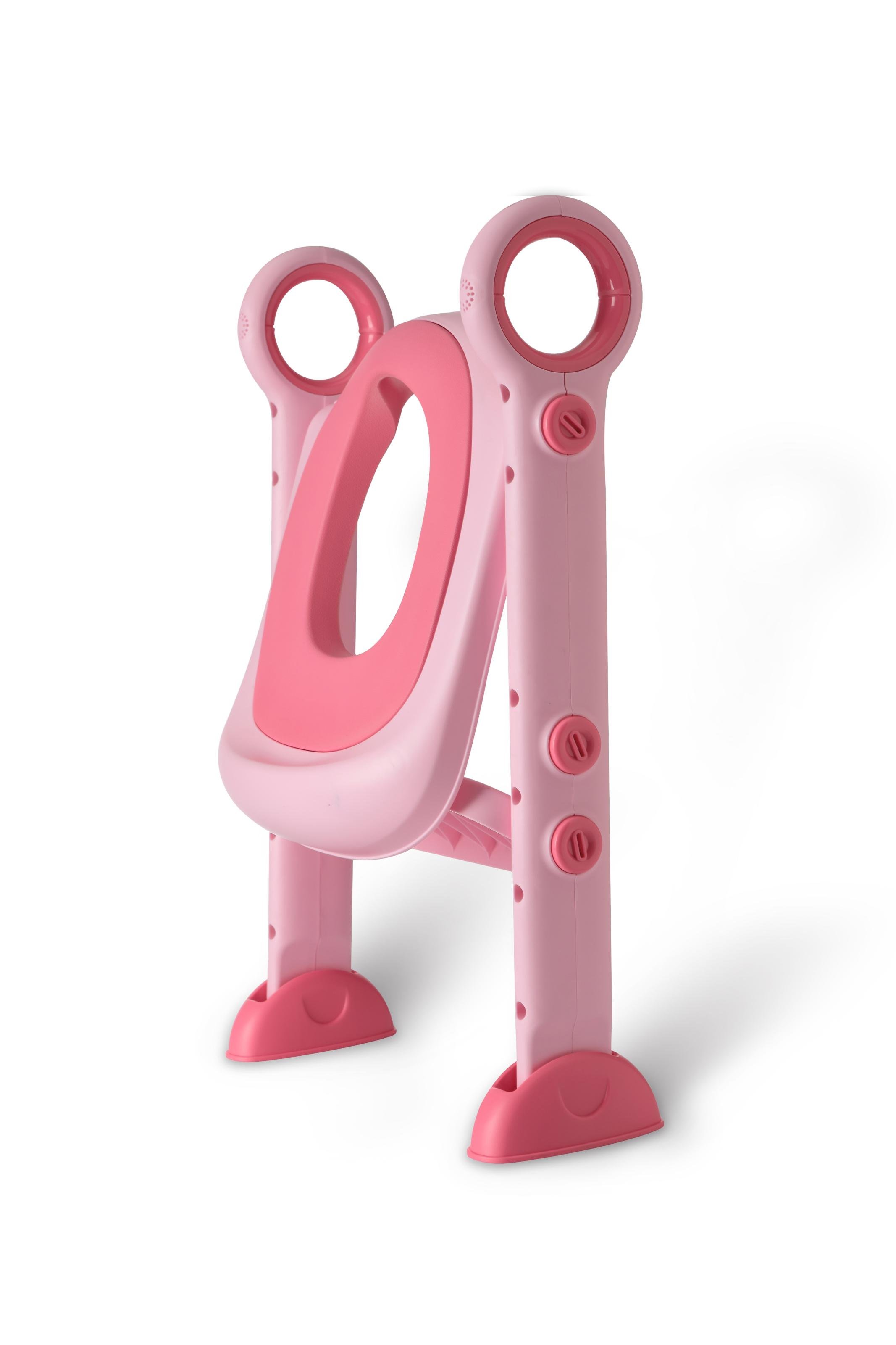 Сидіння на унітаз з драбинкою і поліуретановим кільцем Babyhood BH-122P Рожевий (29397277) - фото 2 Сидіння на унітаз з драбинкою і поліуретановим кільцем Babyhood BH-122P Рожевий (29397277) - фото 2