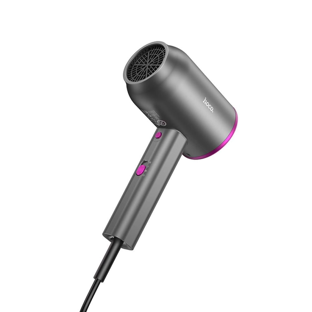 Фен для волос HOCO HP13 1600W Серо-розовый (21591121) - фото 5 Фен для волос HOCO HP13 1600W Серо-розовый (21591121) - фото 5