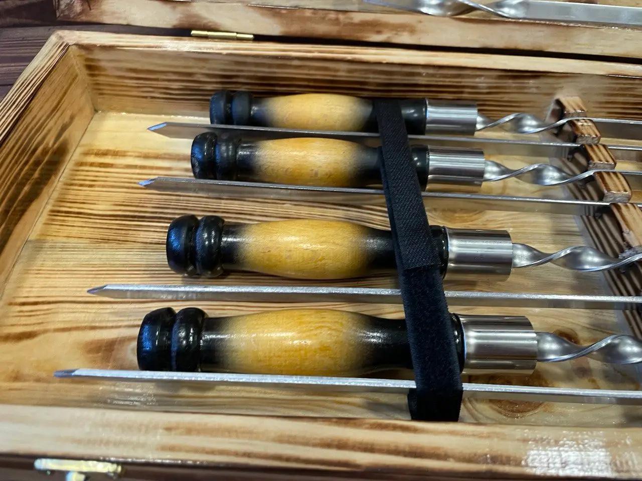 Набор шампуров Мясник elite в кейсе (10648663) - фото 2 Набор шампуров Мясник elite в кейсе (10648663) - фото 2