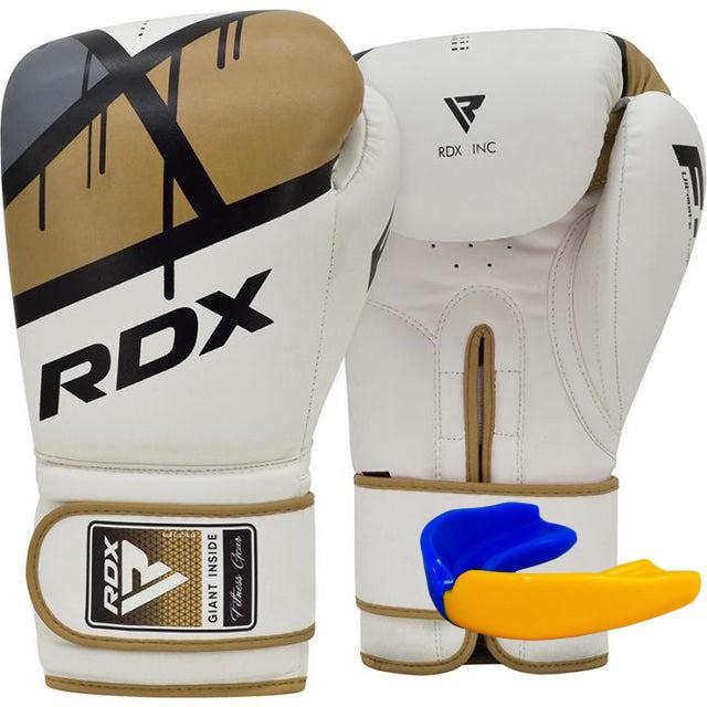 Боксерські рукавиці RDX F7 Ego 16 унцій капа в комплекті Golden (3019802705)