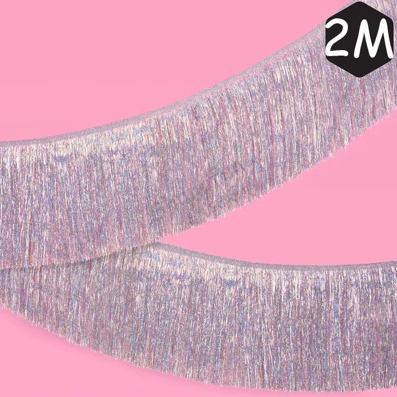 Гирлянда дождик с голограммой для праздника 200x25 см Серебристый (188600) - фото 3