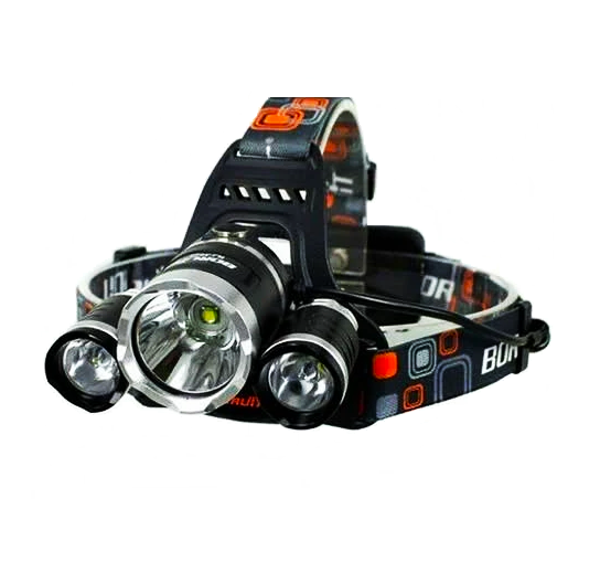 Налобный фонарь T6+2XPE 50000W 2 аккумулятора от 220 В/12 В Bailong/Boruit BL RJ 3000 T6 (6633)