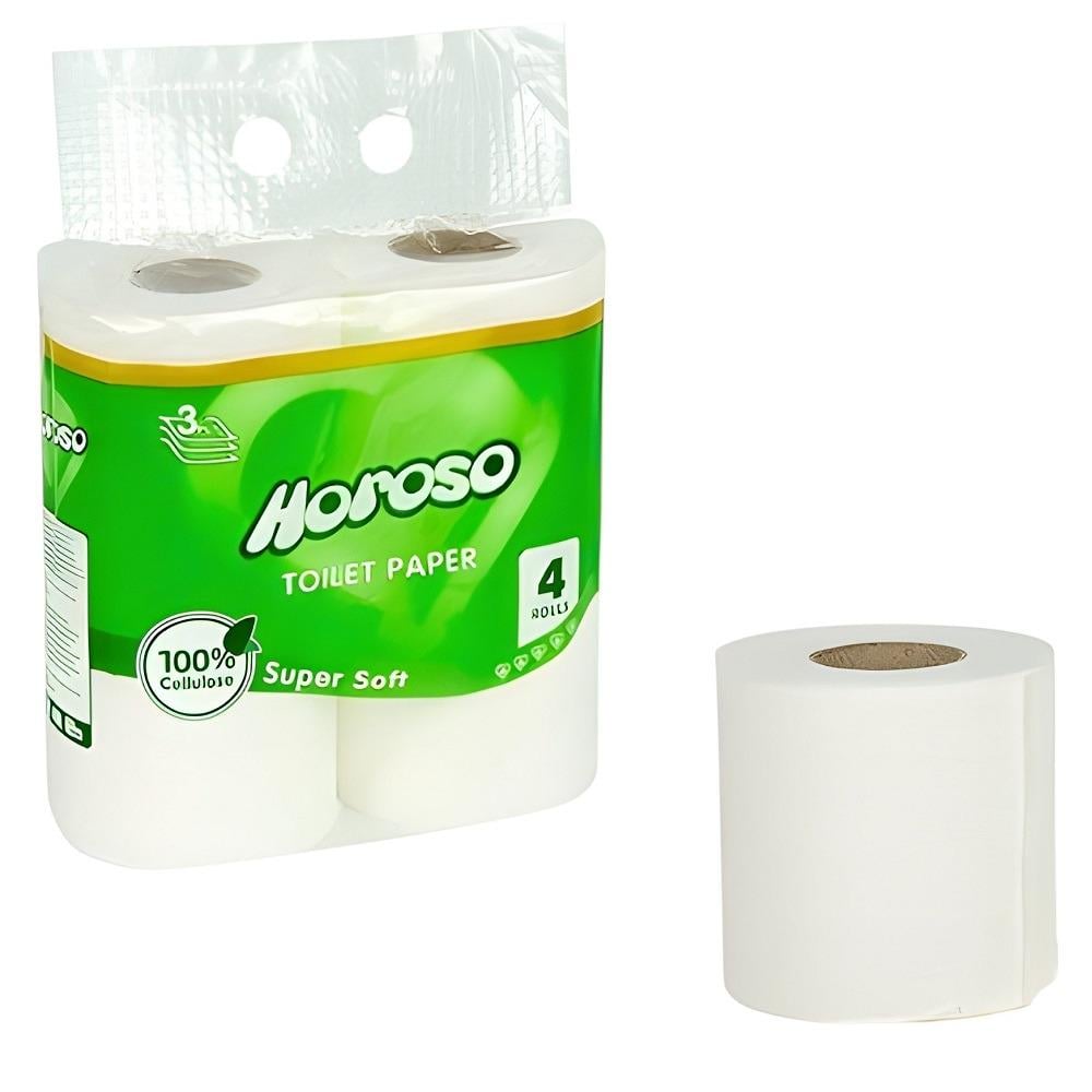 Туалетная бумага Horoso 3-х слойная 4 рул/ 69х125 мм (HR-08)