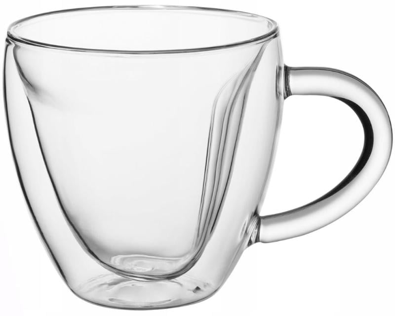 Набор стеклянных чашек Камилли Сердце с двойными стенками 2 шт. 250 мл