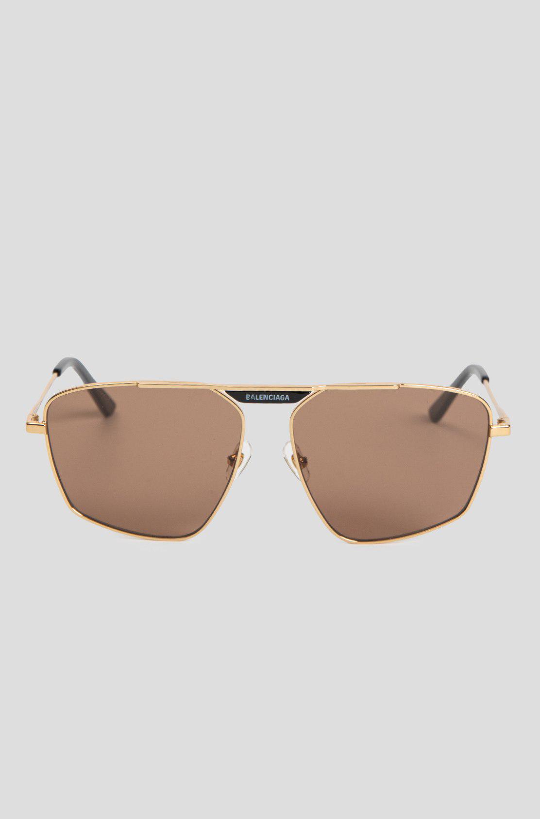 ᐉ Окуляри Balenciaga Tag 2.0 Navigator Sunglasses in Brown