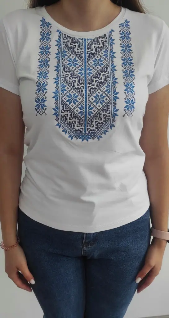 Женская вышиванка XRmaster Волошковое поле L Белый (ФЖ-39) - фото 5 Женская вышиванка XRmaster Волошковое поле L Белый (ФЖ-39) - фото 5