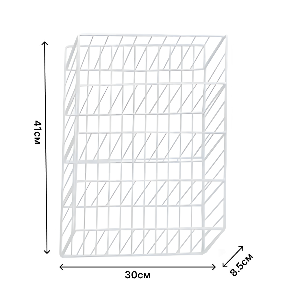 Подвесная полка органайзер для нижнего 30x8,5x41 см Белый - фото 8 Подвесная полка органайзер для нижнего 30x8,5x41 см Белый - фото 8