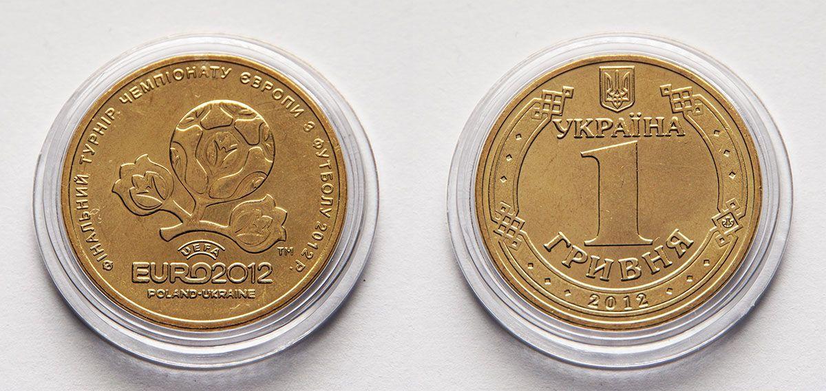 Коллекционная банкнота в кап. UNC Украина 2012 1 гривна Евро 2012