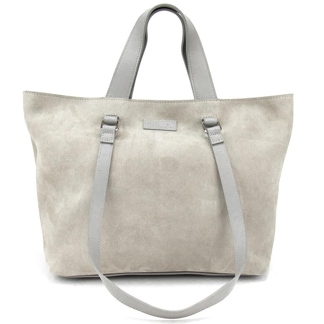 Женский шопер замшевый Tavinchi CH-018G-Y серый (2656560144)