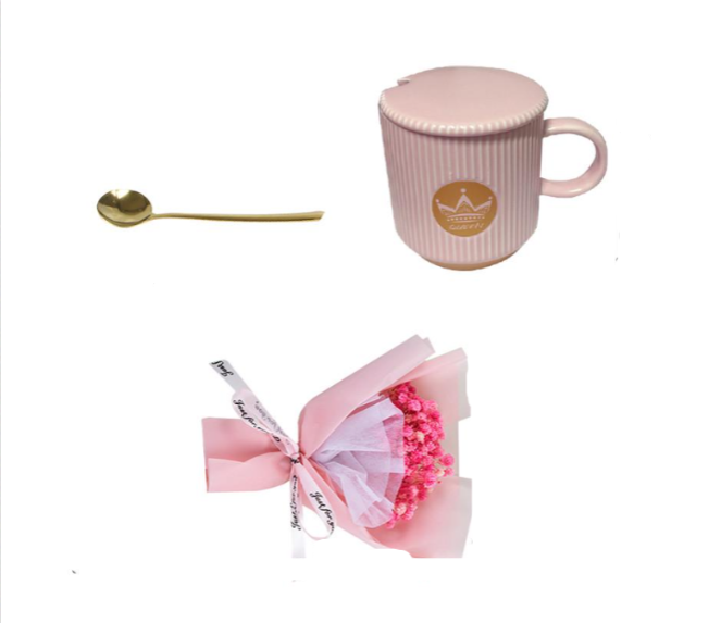 Сувенирный подарочный набор посуды Lesko 7F11 чашка/ложка/букет из гипсофилы Pink (24366650) Сувенирный подарочный набор посуды Lesko 7F11 чашка/ложка/букет из гипсофилы Pink (24366650)