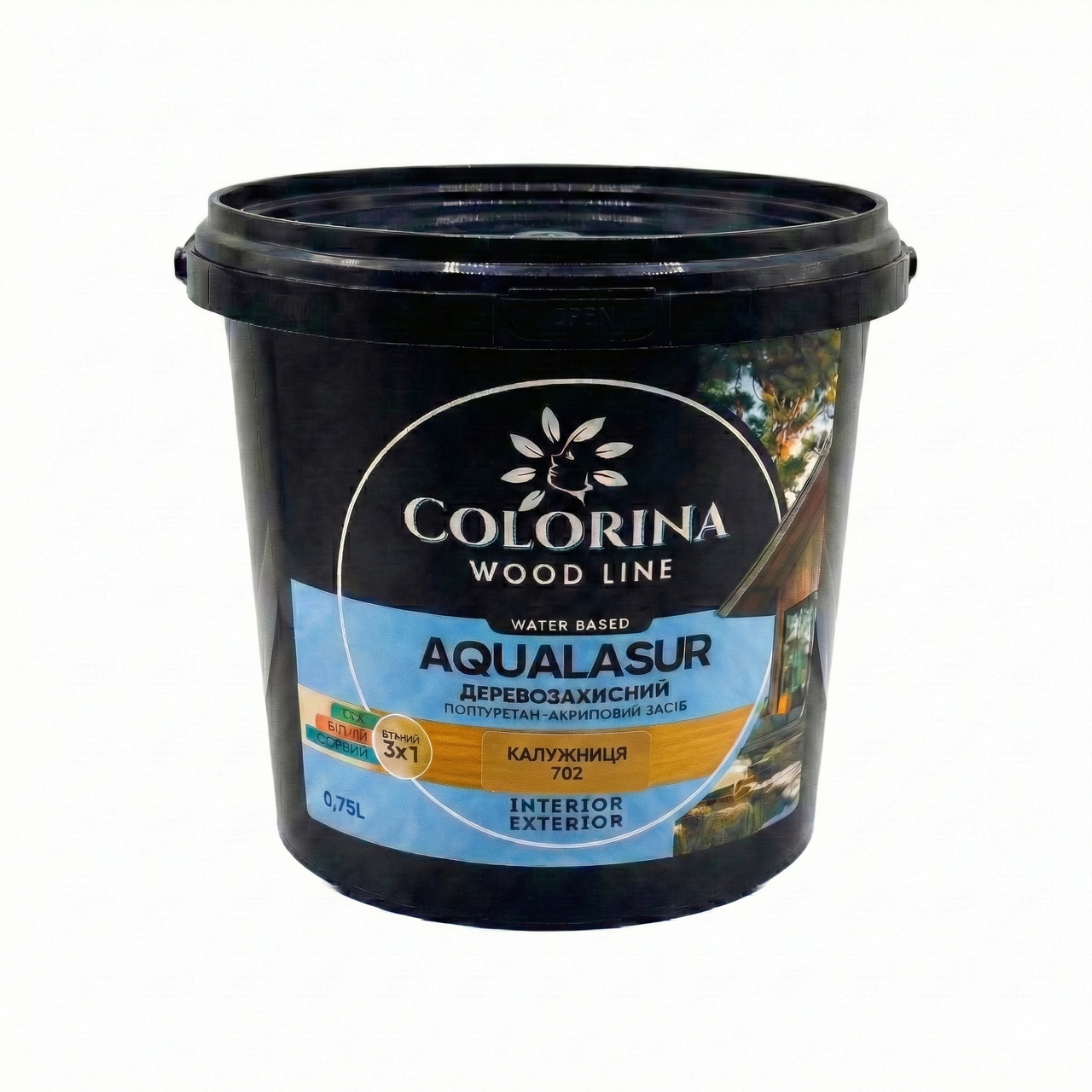Лазур Colorina AQUALASUR 0,75 л Калужниця (702)