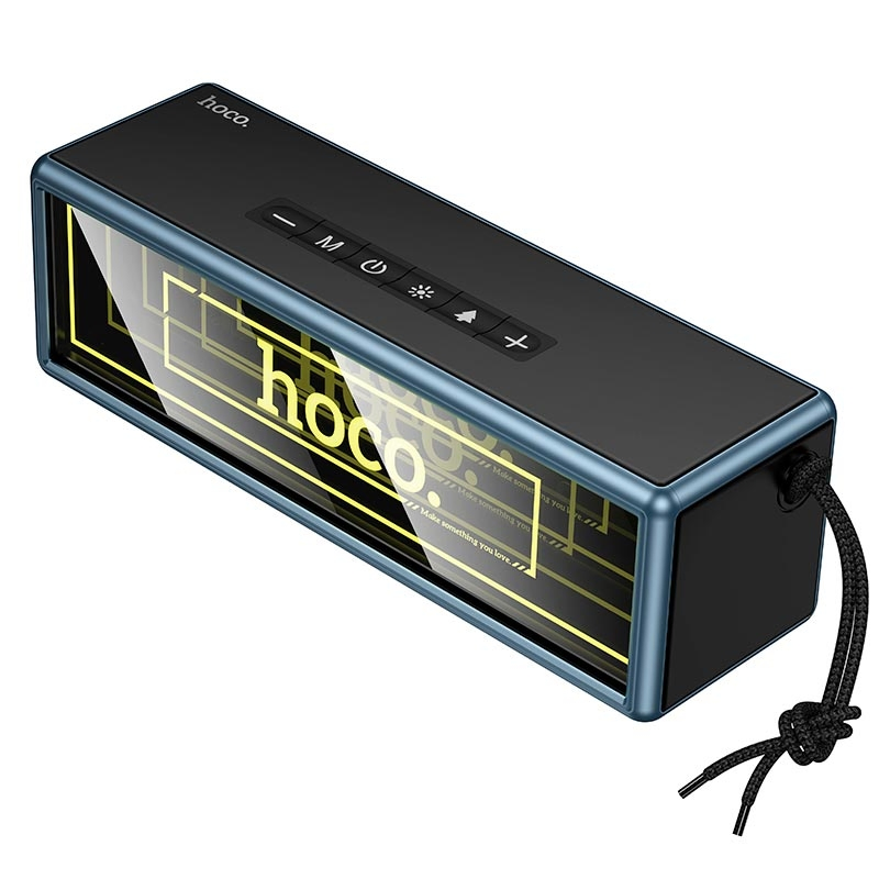Колонка портативна Bluetooth Hoco HC40 Abyss Mirror Light Effect Black - фото 6