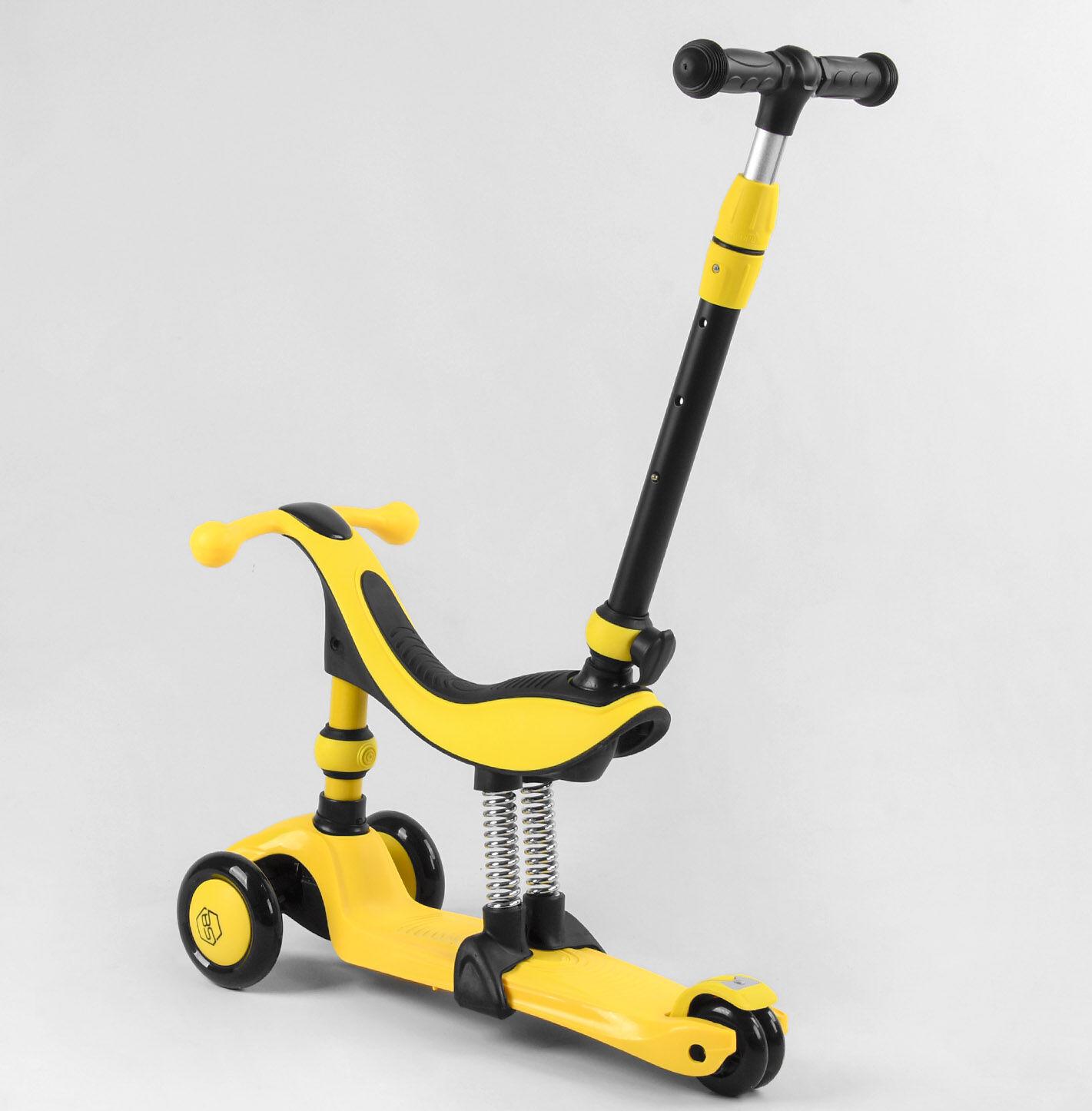 Самокат-велобіг триколісний Best Scooter 3в1 Жовтий (38804) - фото 4 Самокат-велобіг триколісний Best Scooter 3в1 Жовтий (38804) - фото 4