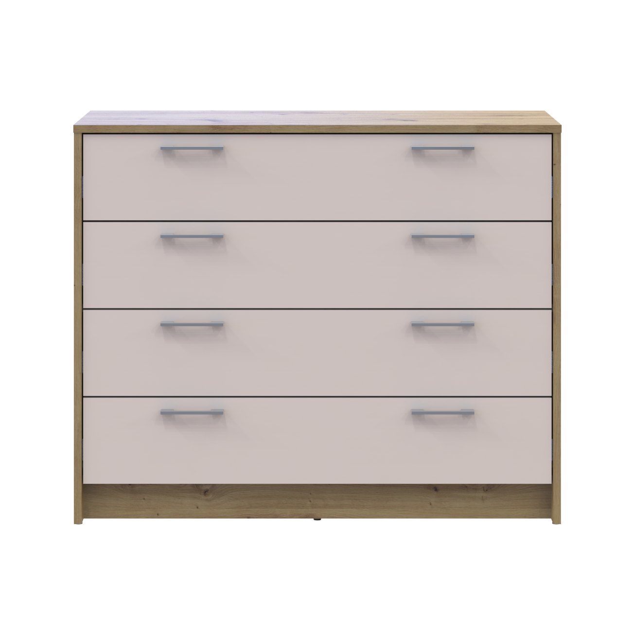Комод Doros Ронді 4 шухляди 100х40х82 см Дуб Артізан/Кашемір (41516187) - фото 3 Комод Doros Ронді 4 шухляди 100х40х82 см Дуб Артізан/Кашемір (41516187) - фото 3