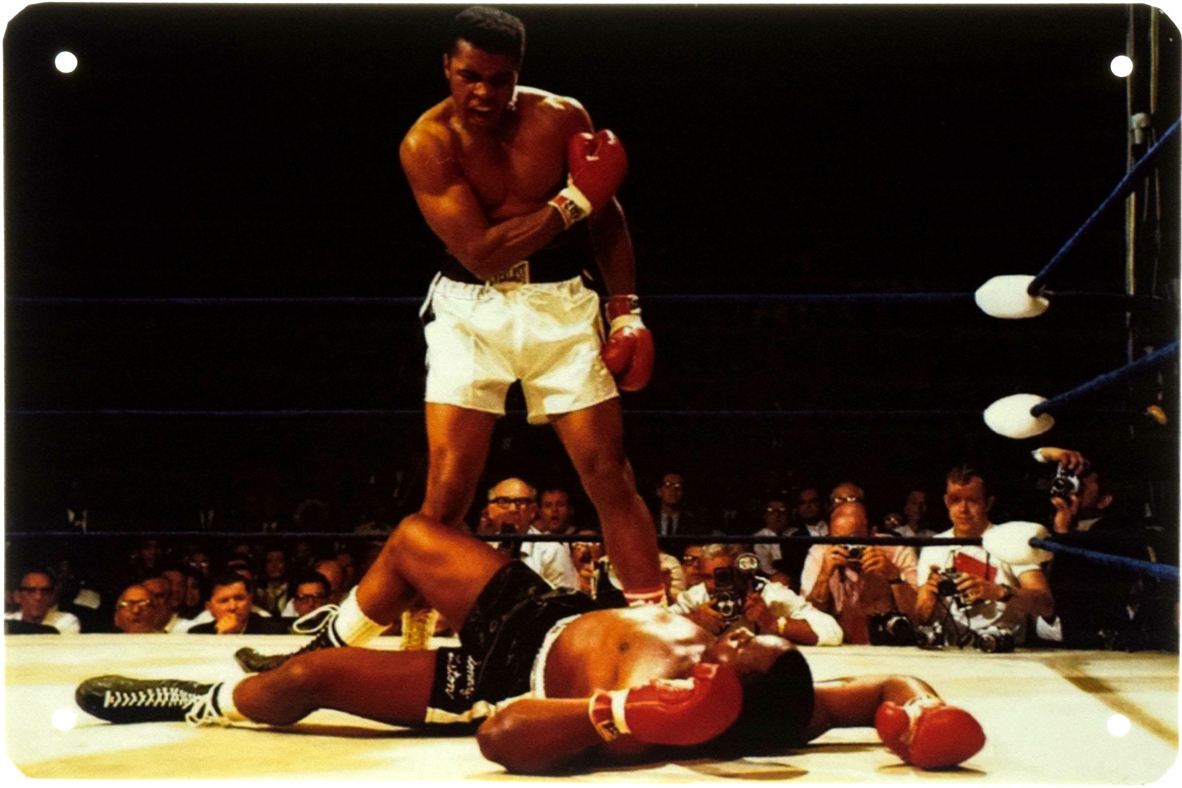 Табличка металева Мухаммед Алі Кольорове Фото/Muhammad Ali 20x30 см