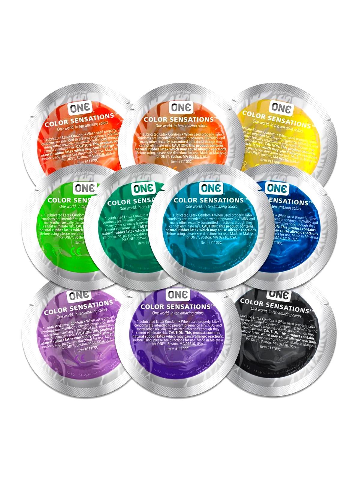 Презервативы One Color Sensation 10шт. Разноцветный